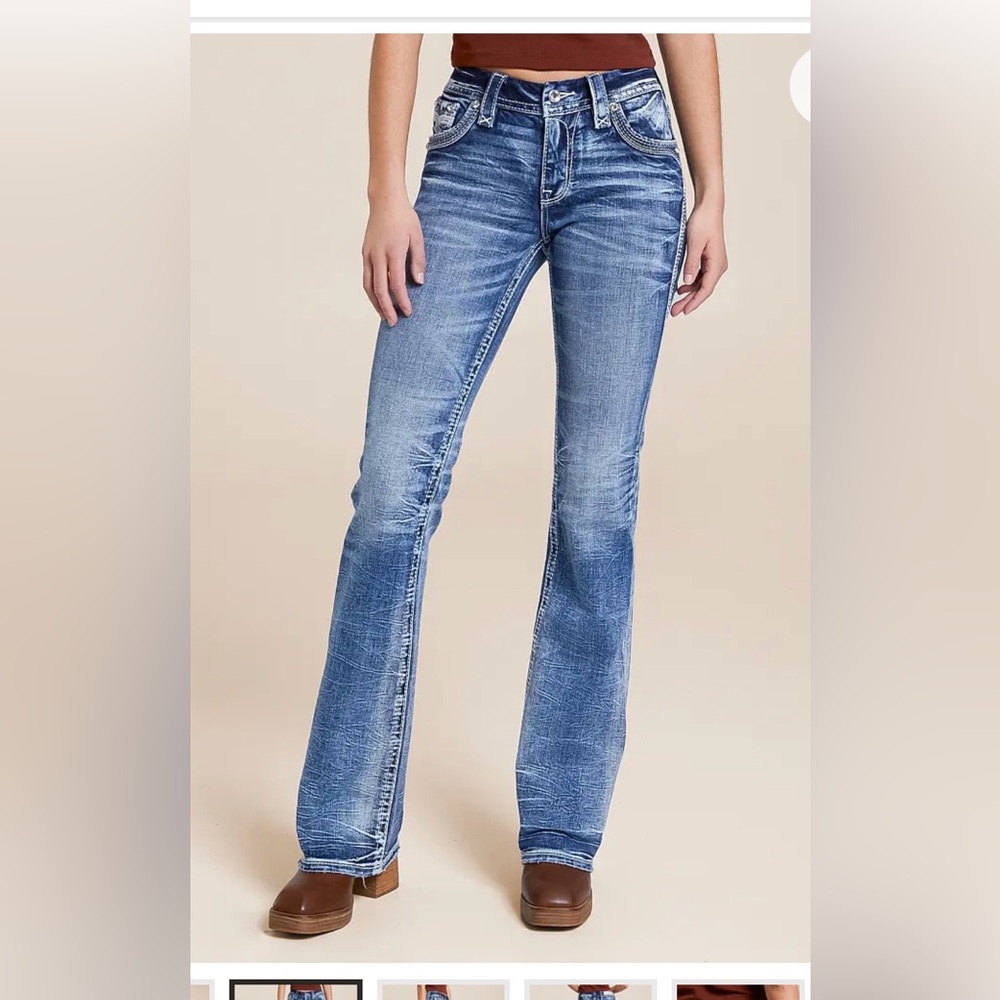 ‼️Rock Revival Womens Bootcut Jeans 26 Nadine‼️ WORN ONCE ‼️RETAIL $179 - Picture 2 of 14
